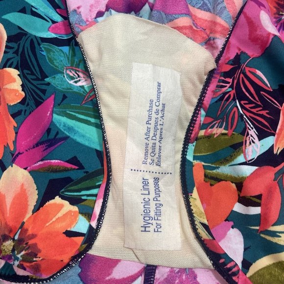 Croft & Barrow Womens One Piece All Over Control Swimsuit Size 16 Bright Floral - Picture 9 of 13